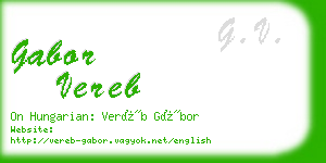 gabor vereb business card